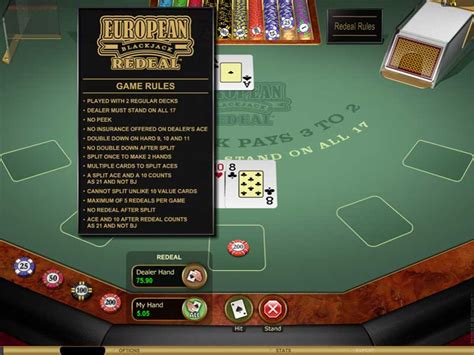 European Blackjack Redeal Gold – New Microgaming 2013 Game.